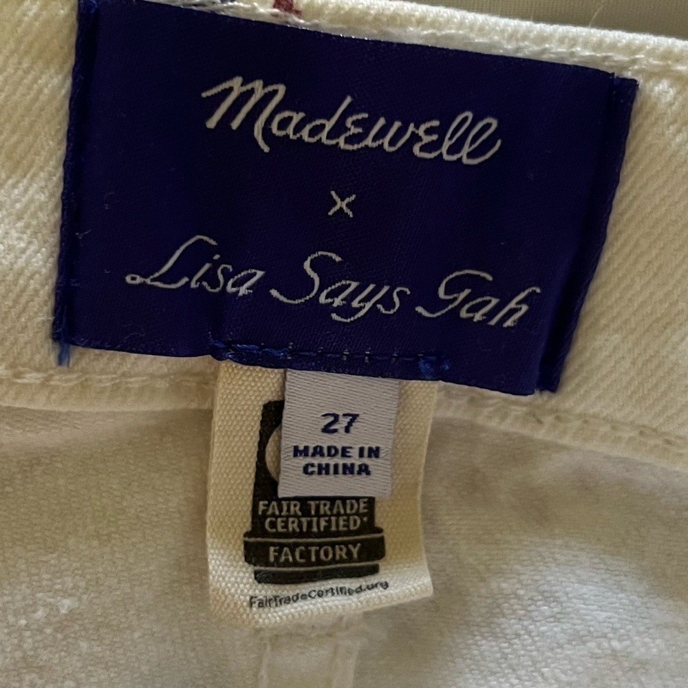 Madewell x Lisa Says Gah Perfect Vintage Wide Leg Crop Jean Printed Edition W 27 - Picture 7 of 8